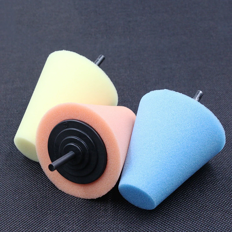 

Foam Cone Shaped Sponge Polishing Buffing Pads For Car Wheel Polish Hub Tool Kit