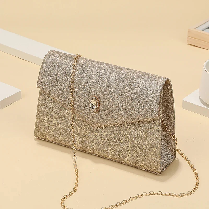 

New design clamshell bag high-end light luxury dinner bag fashion temperament shoulder bag travel storage bag