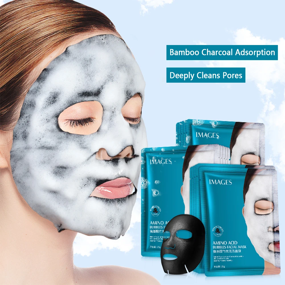 

1/2/5/10/15PCS Mask Amino Acid Bamboo Charcoal Bubble Mask Hydrating Moisturizing Mask Skin Care TSLM1