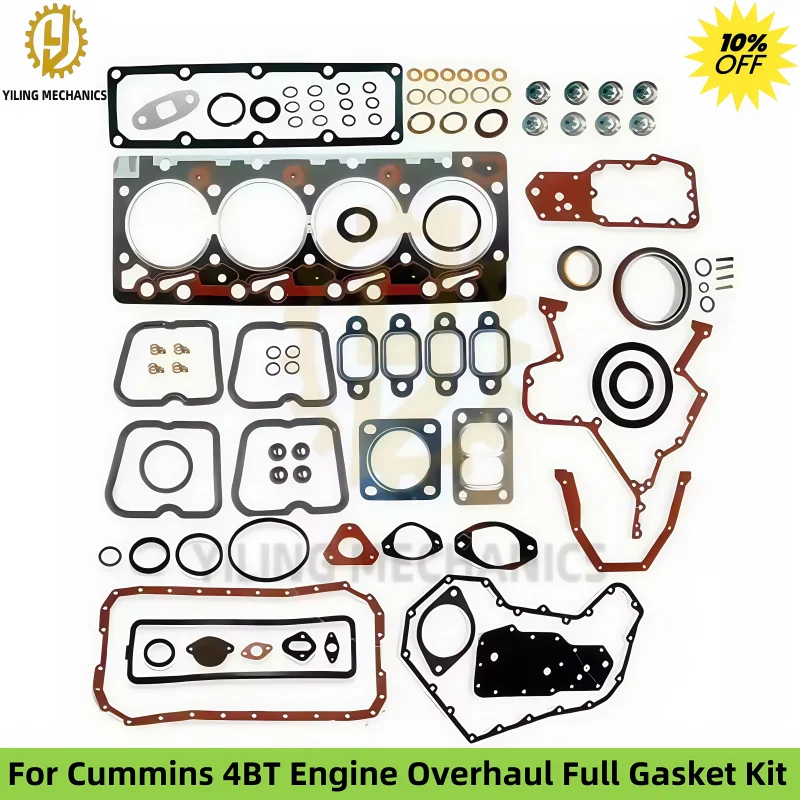 

Для комплекта прокладок для капитального ремонта двигателя экскаватора Cummins 4BT, включая прокладку цилиндра, сальник коленчатого вала, прокладки для всего автомобиля
