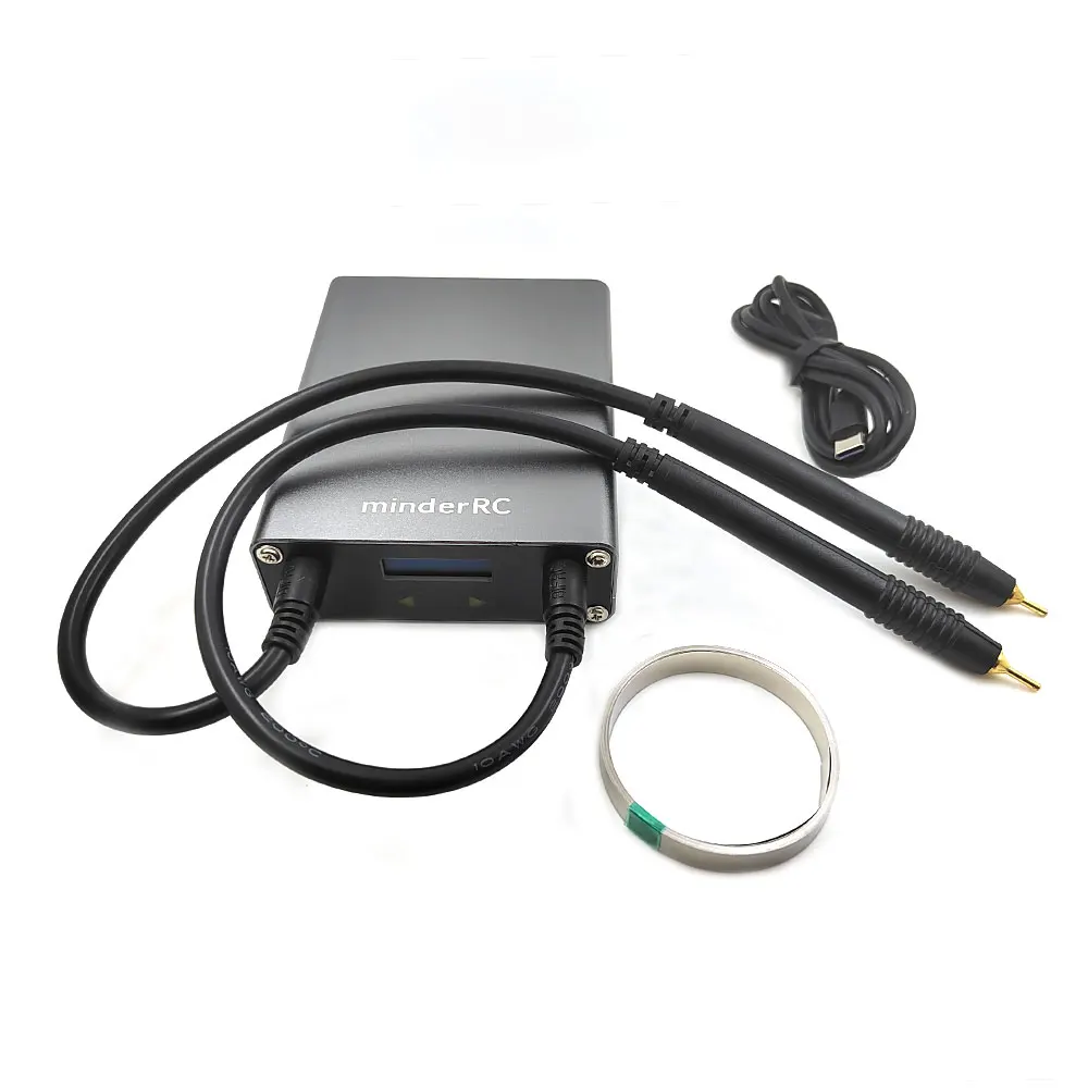 MinderRC DH30 OLED Screen Portable Spot Welder For Max 0.15mm Nickel Strip Spot Welding Machine 18650 21700 5000mAh Lipo Include