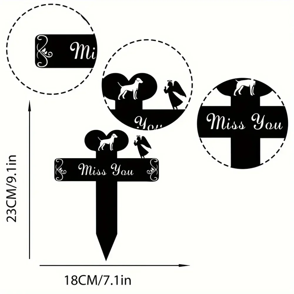 Металлический Мемориальный Кирпич С Дизайном Собаки Садовый Настенный Маркер