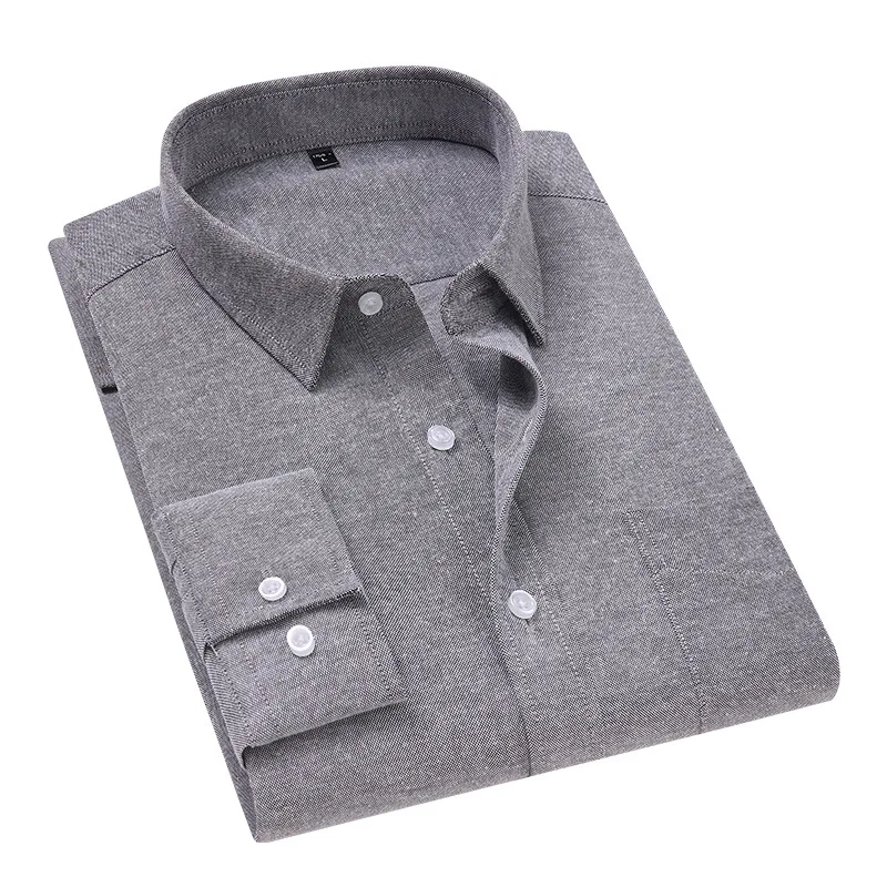Spring and autumn new men's shirts long-sleeved iron-free business casual fashion cotton breathable comfortable slim shirt