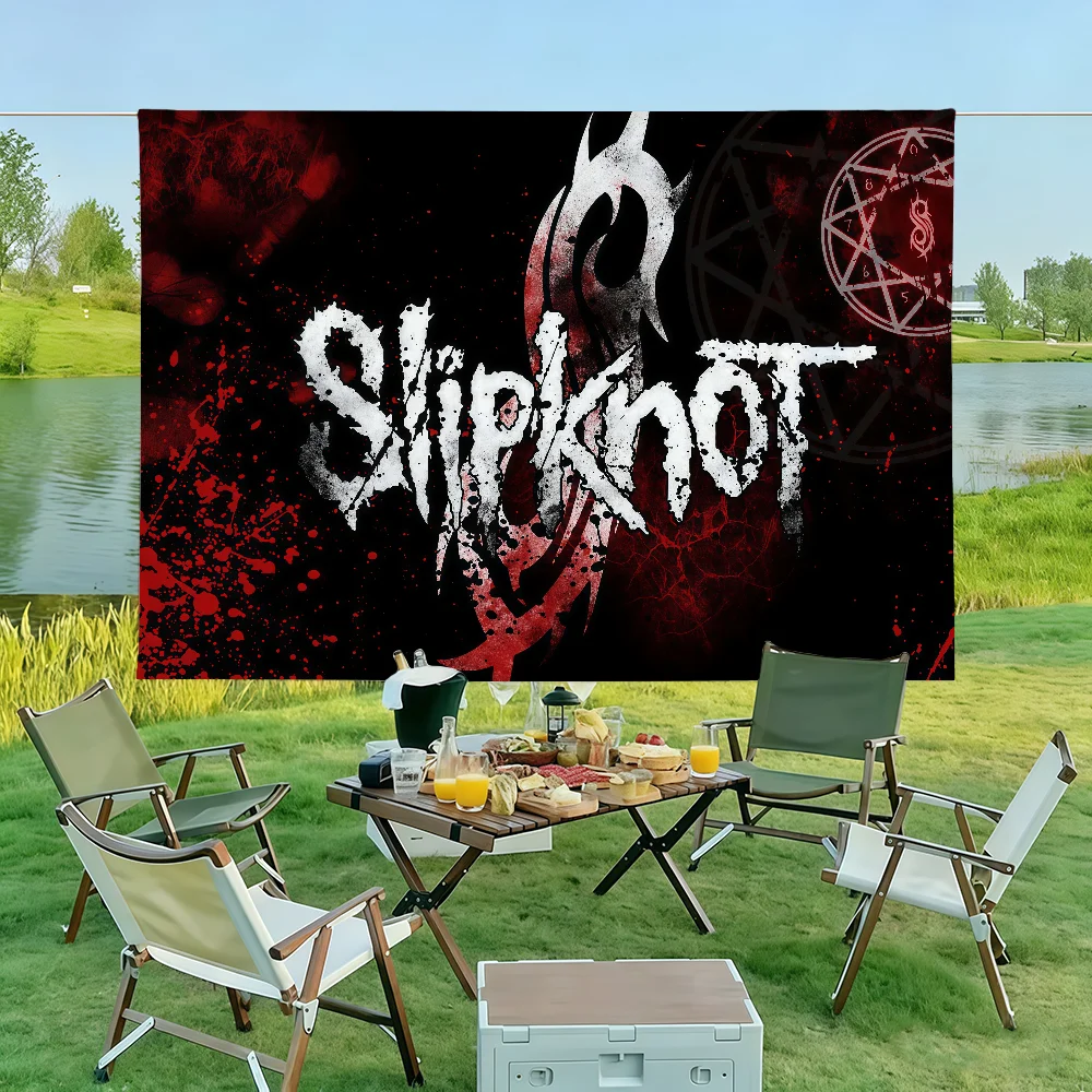 Фото Флаг S-Slipknot в стиле хэви-метал, подходит для украшения на день рождения, в гостиной, спальне и для декора на открытом воздухе, а также для кемпинга. №3