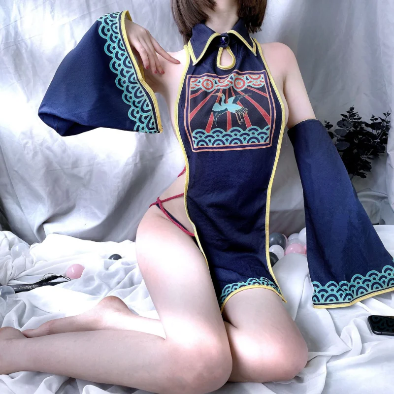 

Sexy Erotic Lingerie Cosplay Cute Cheongsam Open Crotch Uniform Temptation Passion Comfortable Elegant Suit Lady Slutty Lingerie