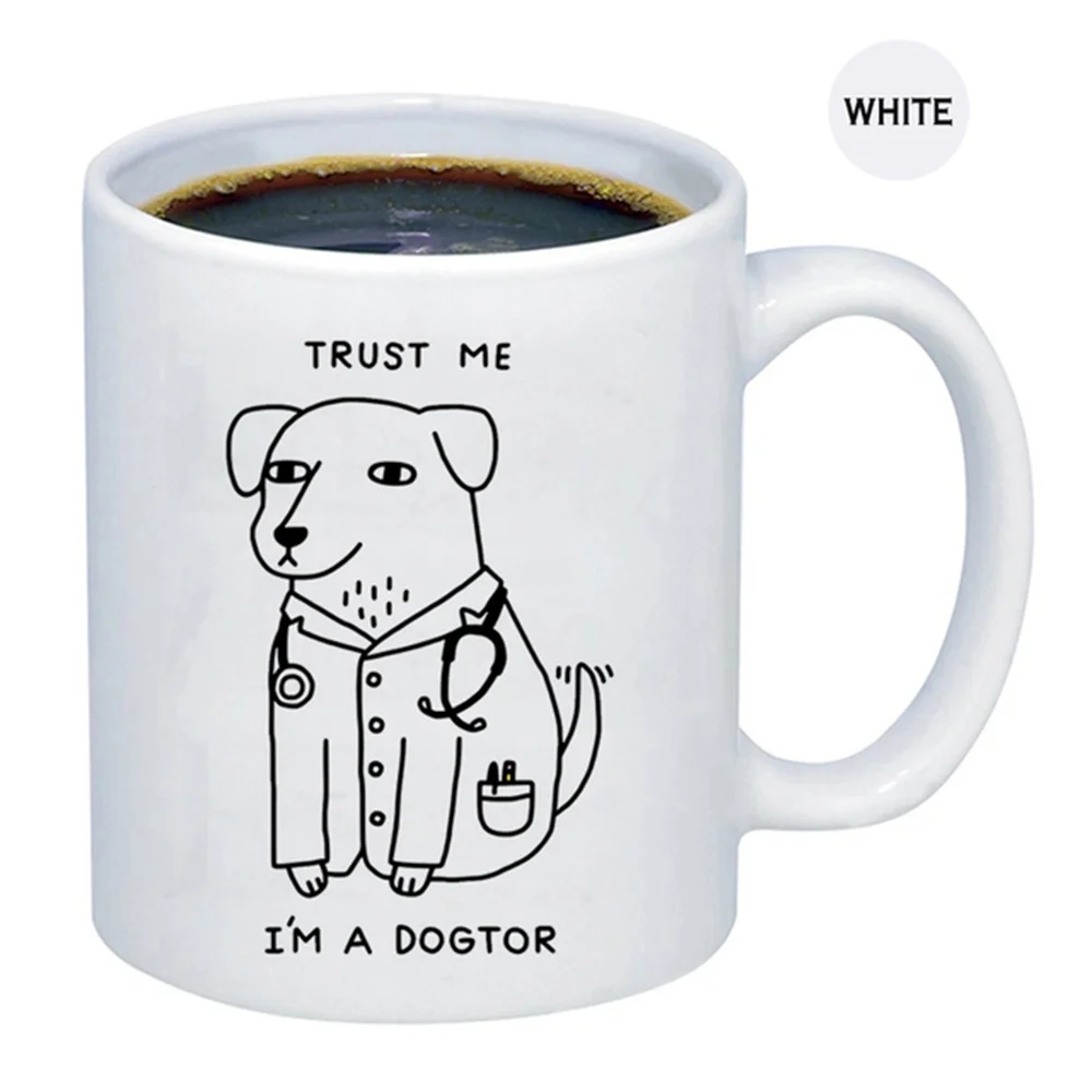 

Doctor Cups Dog Coffee Mug German Shepherd Mugen Ceramic Mug Novelty Nurse Gifts Doggy Dachshund Wieners Pug Bulldog Home Decal