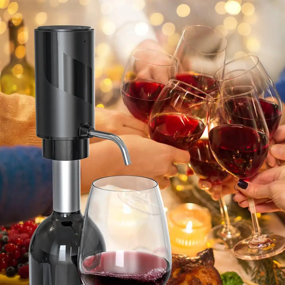 

Electric Wine Aerator And Decanter Pump Dispenser Gift One Touch Operating Easy To Use Wine Decanter