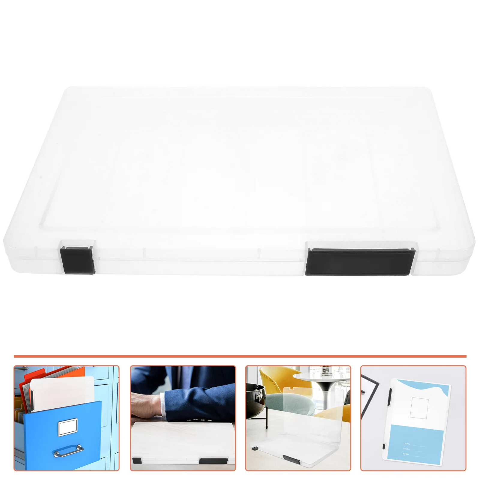 

Travel Scrapbook Small Plastic Box Photo Organizers Storage Material Document Display Case File Magazine Holder Protectors
