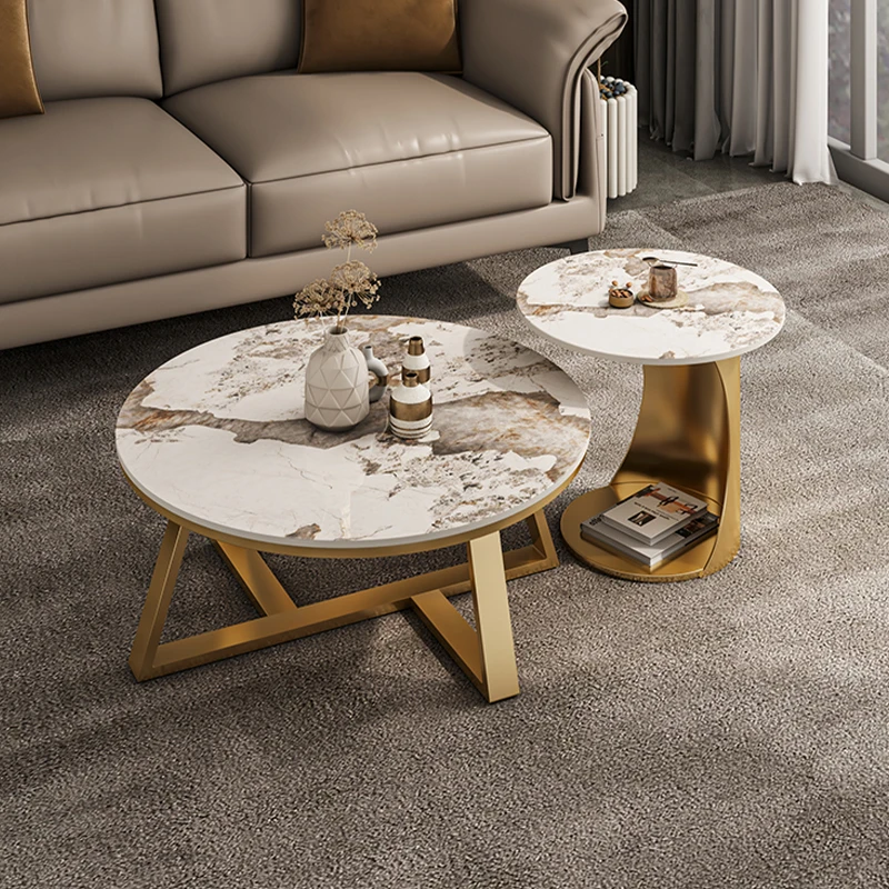 

Nordic Marble Table Modern Metal Minimalist Luxury Table Advanced Creative Mesas De Centro Para Sala Furniture Living Room