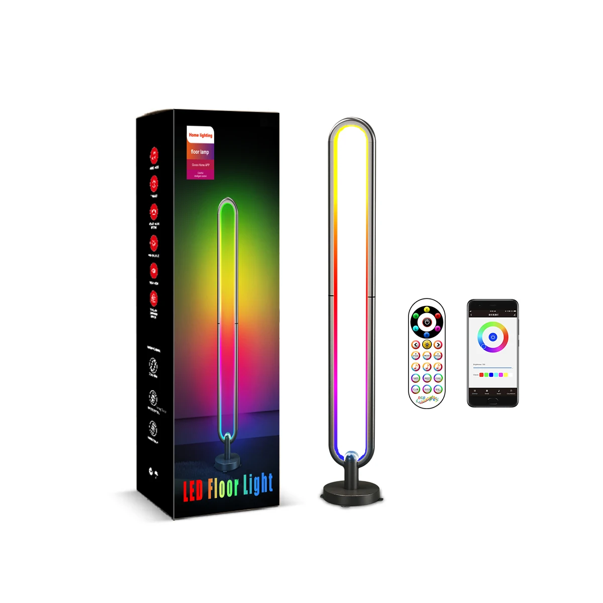 

LED magic floor lamp living room bedroom party music rhythm induction lamp Graffiti intelligent desktop atmosphere lamp