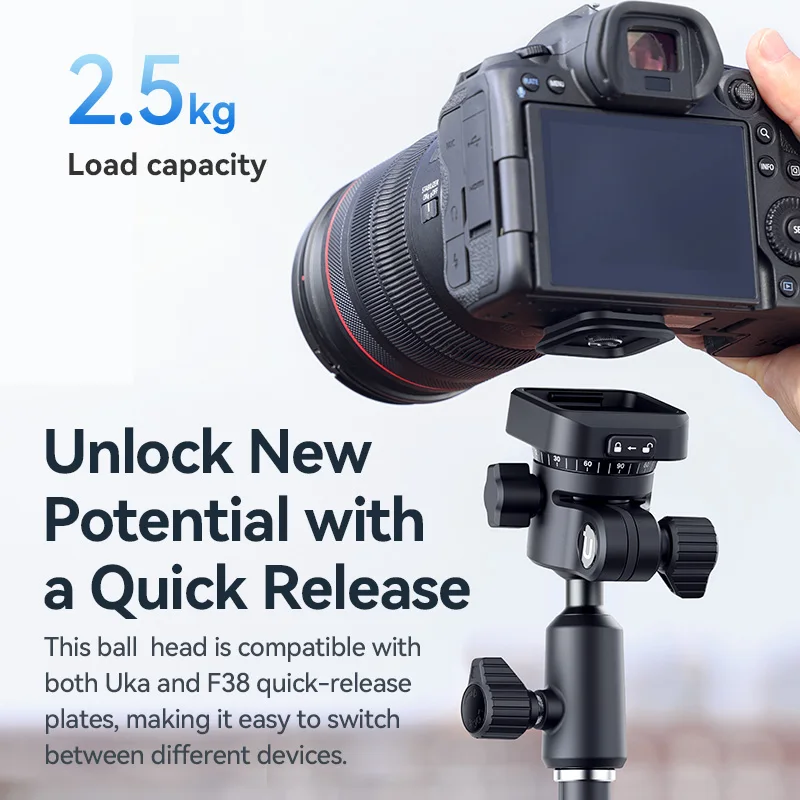 Ulanzi TH02 Uka Перевернутая шаровая головка 360° ° Панорамная с горизонтальным