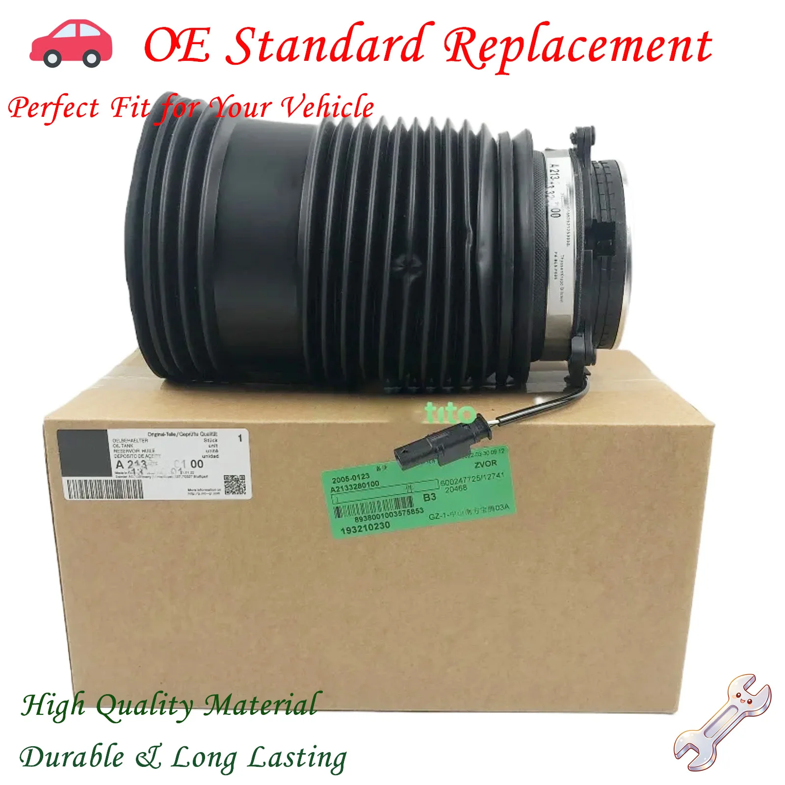Фото Пневмоподушки задней подвески OEM A2133280100 A2133280200 для Mercedes-Benz E-Class GLC AMG 2133280100 2133280200 №1