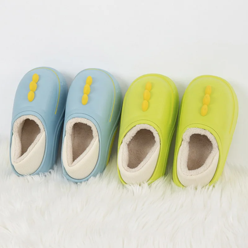 Winter Women'S Plush Shoes Cartoon Dinosaur Funny Slides Fashion Warm Home Shoes Furry Sandals Sneakers Light Sports Slippers