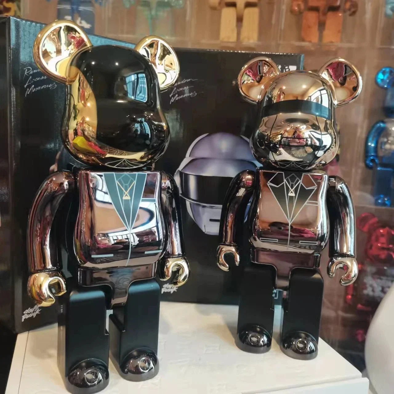 

Bearbrick Daft Punk 400 1000, подвесное объемное украшение, мрачное украшение