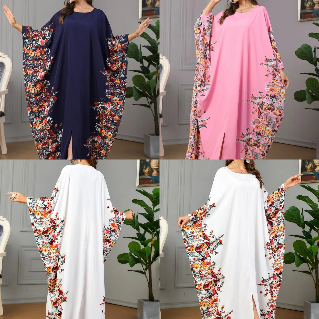 Средний Восток женское платье-абайя с разрезом арабское элегантное свободное