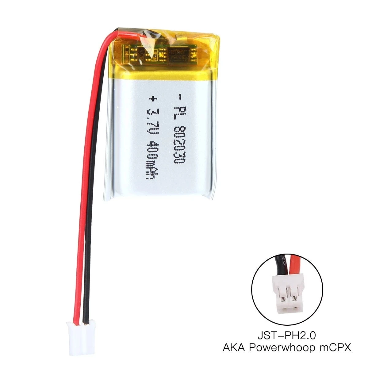 

3,7 V 400mAh 802030 аккумуляторная батарея Lipo с разъемом JST