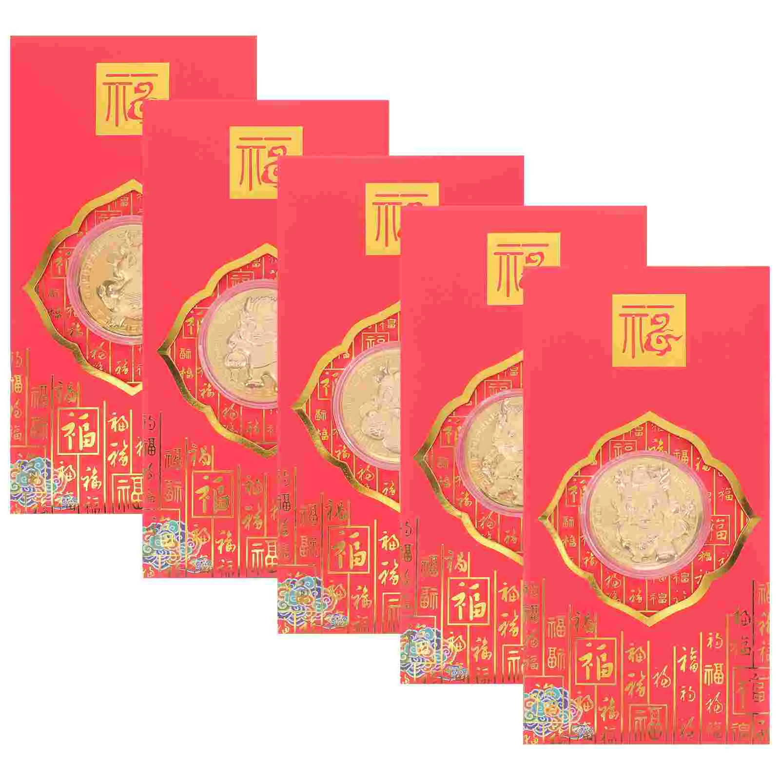 

5 шт., бумажные конверты в китайском стиле