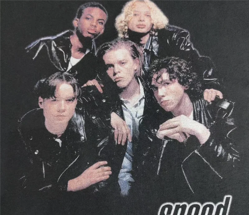 Футболка 21FW Мужская/женская оверсайз с коротким рукавом топ в стиле хип-хоп для