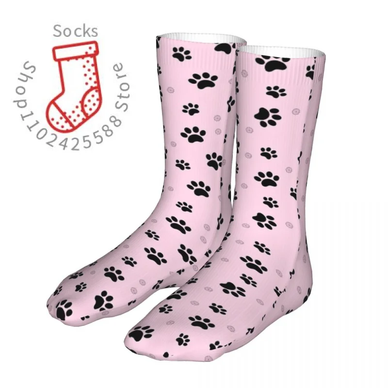 

Men Sports Pink Paw Socks Cotton Harajuku Women Socks