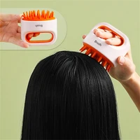 ergonomic design massage brush handheld abs quick foaming scalp comb for bathroom