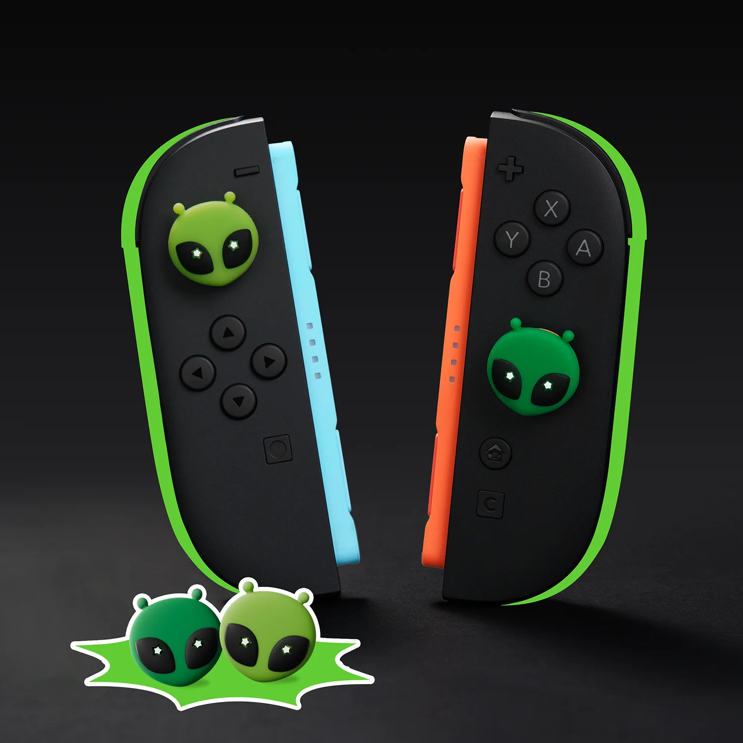 Фото Силиконовые ручки Geekshare для контроллера Switch 2/Switch 2 Pro — колпачки для джойстиков NS2/NS2 Pro, Alien Invasion №5