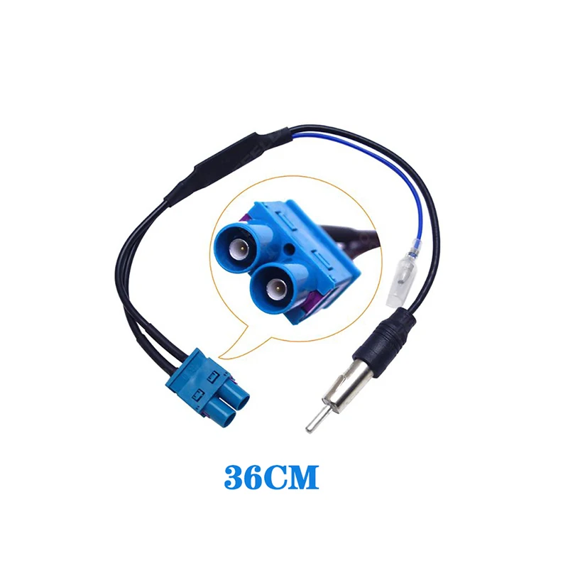 

1pc LEEWA OEM Dual FAKRA RF Radio Antenna Adapter With Amplifie Dual Female FAKRA Radio Adapter CableFor Audi VW Radio System