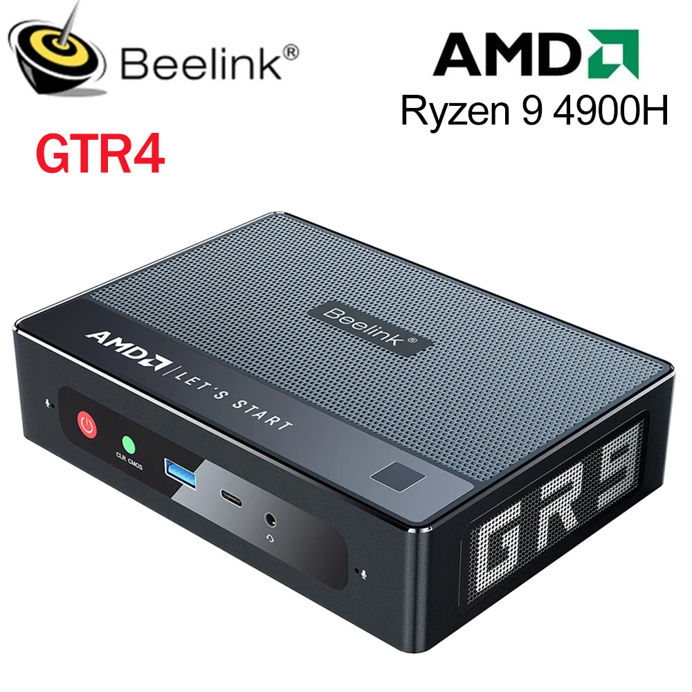 

Beelink GTR4 Mini PC Ryzen 9 4900H Windows 11 Pro Mini PC DDR4 32GB SSD 500GB 4K Wifi 6E 2.5Gbps HDMI DP BT5.0 Desktop Gamer PC