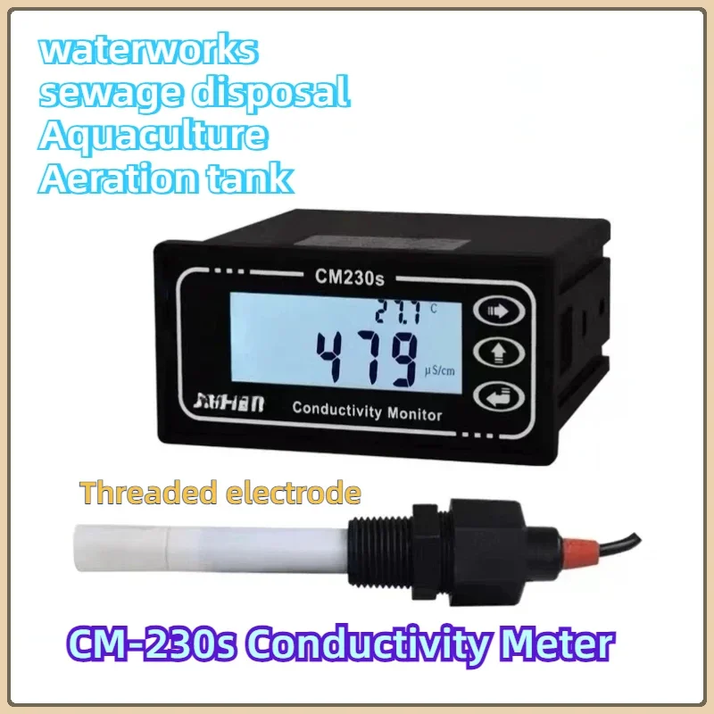 CM-230S Измеритель проводимости Онлайн измеритель TDS Instrument EC Meter Электрод Замените