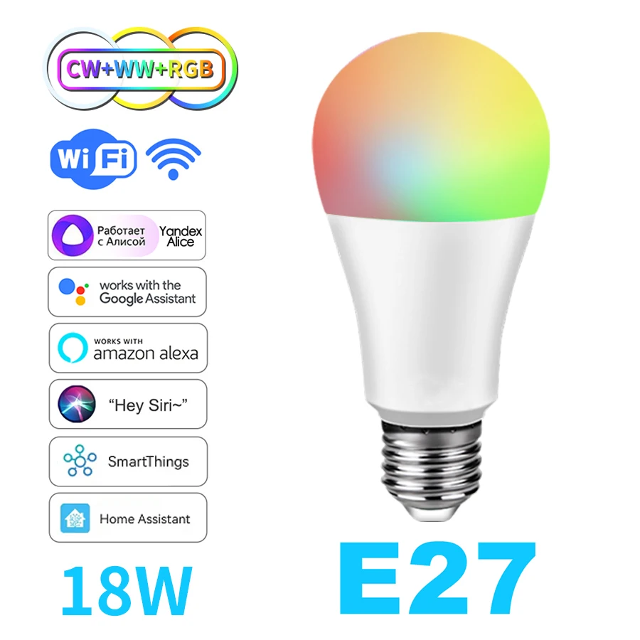 

Умная Wi-Fi LED лампа E27 RGB CozyLife