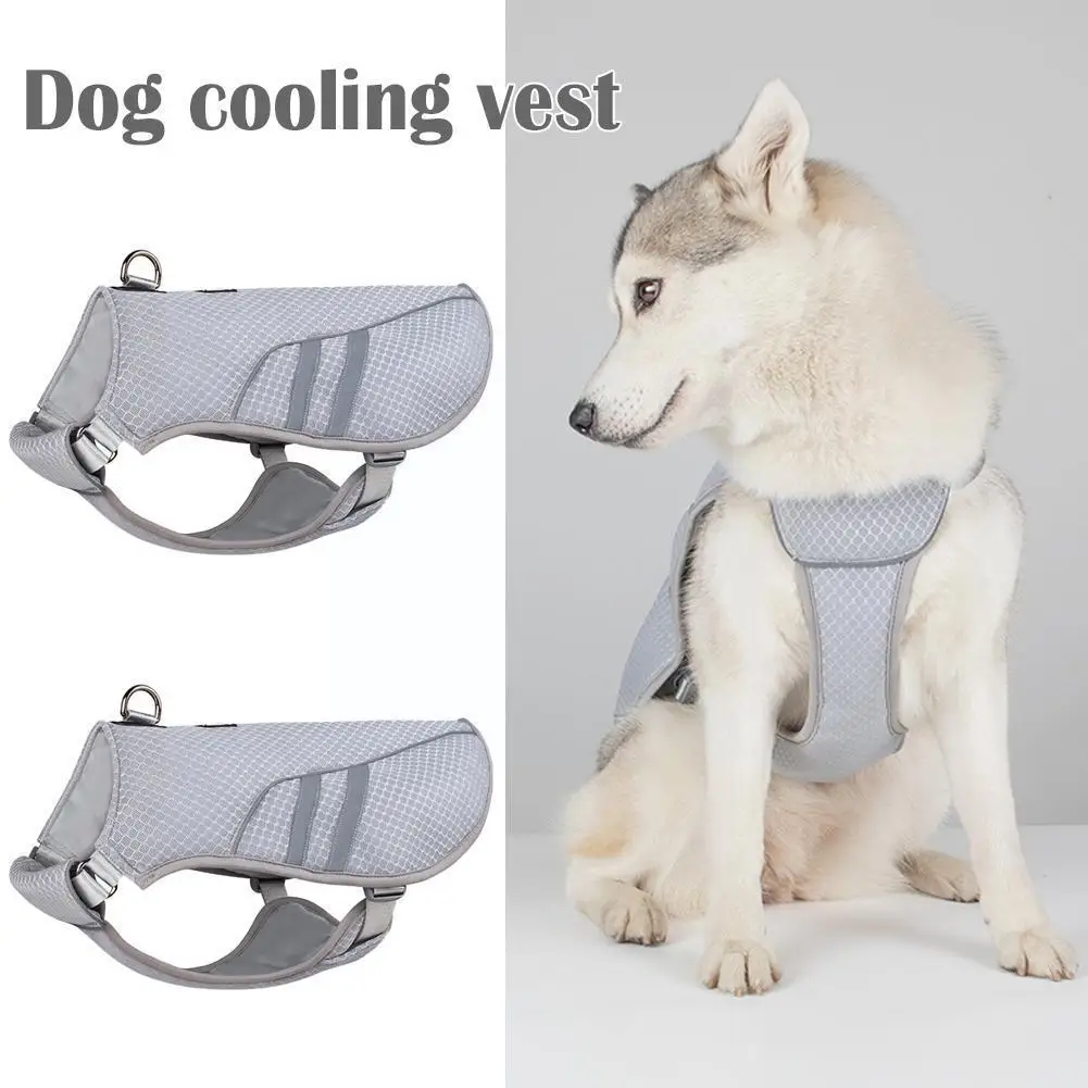 

Dogs Cooling Vest Jacket Reflective Material Adjustable Straps for Outdoor Activity Hunting Training Quick Release Hot Dog S4K3