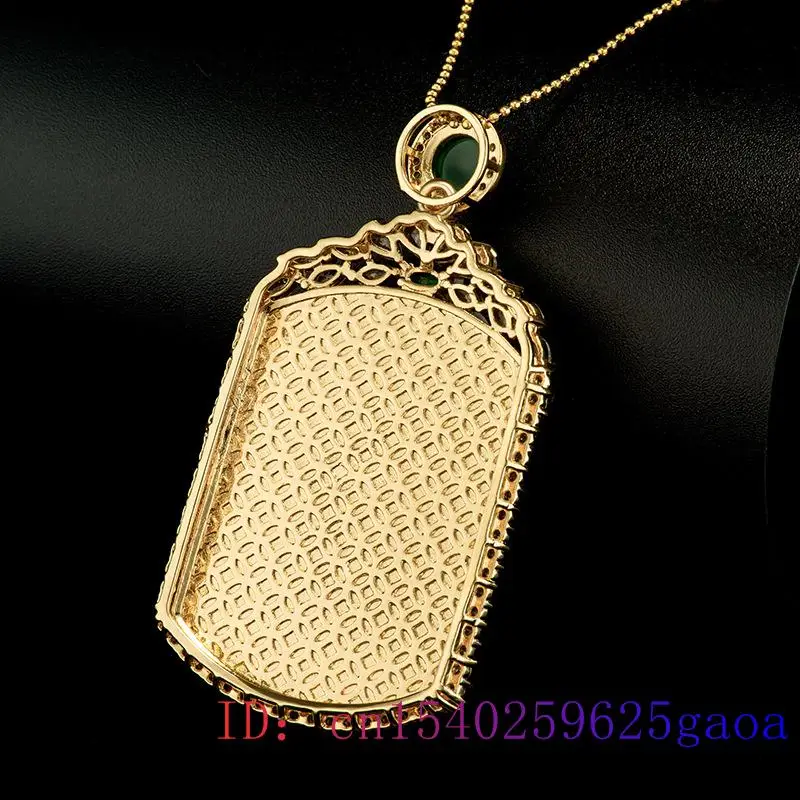 Ожерелье с подвеской из натурального зеленого нефрита и агата модный амулет