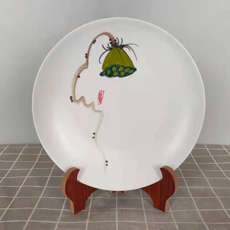 

Современная Новая китайская креативная модель комнаты, керамическая подвесная тарелка, тарелка для гостиной, шкафа под телевизор, Xuan Guan, книжный шкаф,