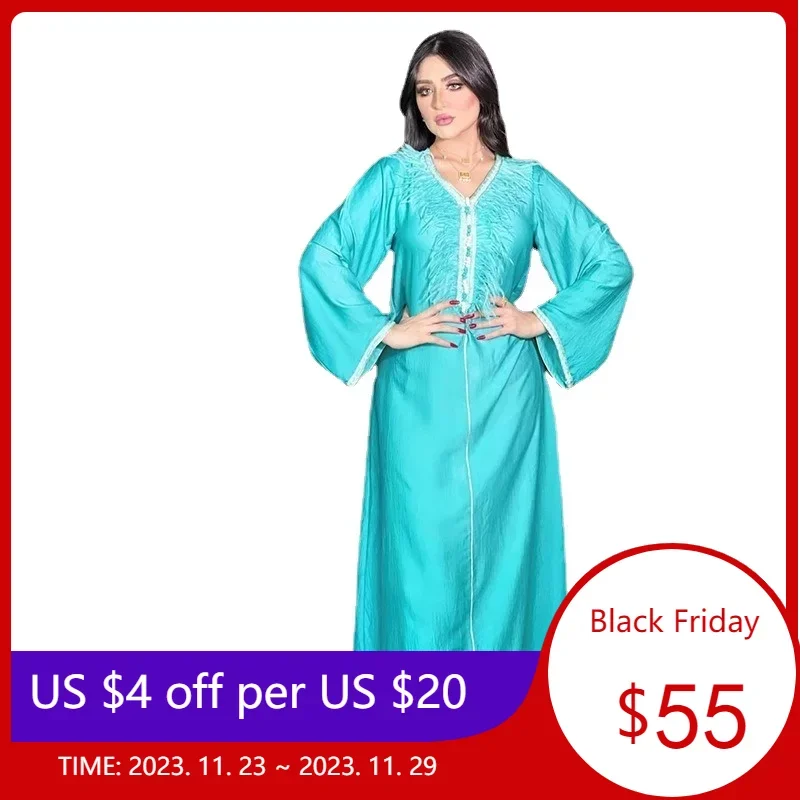 

Eid Abaya Dubai Turkish Islamic Clothing Kaftan Long Dresses For Muslim Women Evening Gowns Malaysia Elegant Flannel Dresses