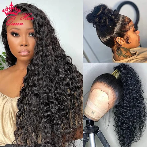 360 Lace Frontal Wig Human Hair Deep Wave Frontal Wigs Curly Human Raw Hair Wig Brazilian Deep Curly Lace Front Wigs For Women