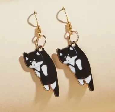 

Cross-border Sales In Europe And The United States Cute Little Cat Sweet Fresh Texture Simple Cartoon Cat Earrings Female