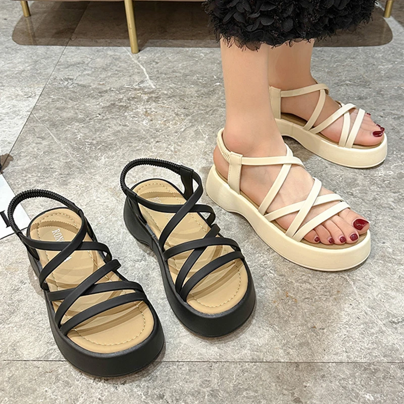 Lightweight Women's Sandals Summer Platform Ladies Sandals Non-slip Women Casual Shoes Leather Soft Open Toe Shoes Free Shipping
