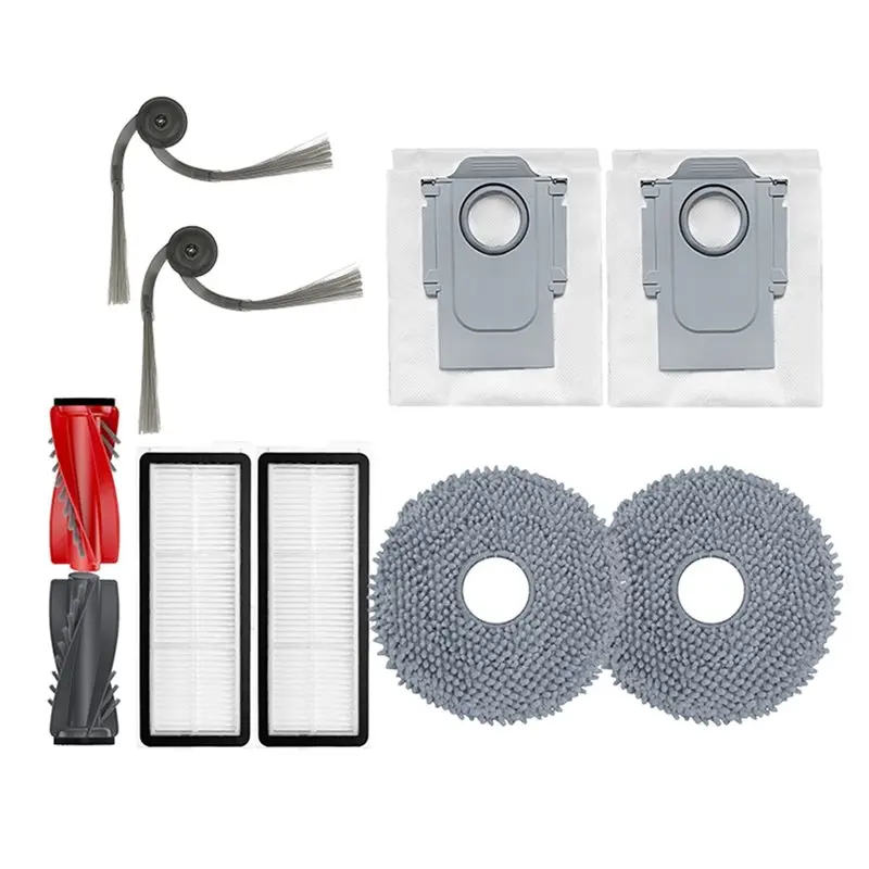 Фото Комплект из 2-х щеток ABLD для роботов-пылесосов Roborock Qrevo C / Curv / Curv C / Edge / Edge C / 5AE / S5V (основная и боковая) №4
