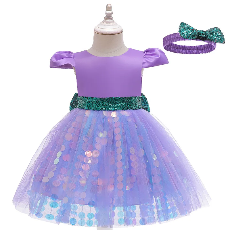 

Детское бальное платье с коротким рукавом, блестками и сеткой