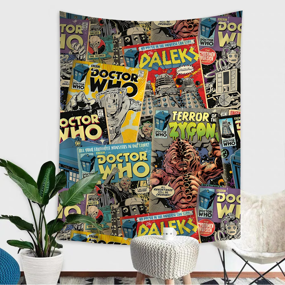 Фильм D-Doctor W-Whos мультфильм гобелен богемные настенные гобелены Мандала листы