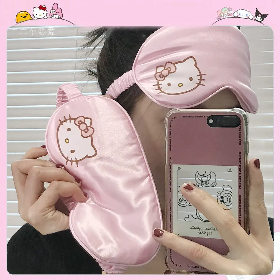 

Eyeshade Pink Patch Cute HelloKitty Kuromi Sanrio Nap Shading Eye Mask Special for Sleep Relieve Fatigue Comfortable Breathable