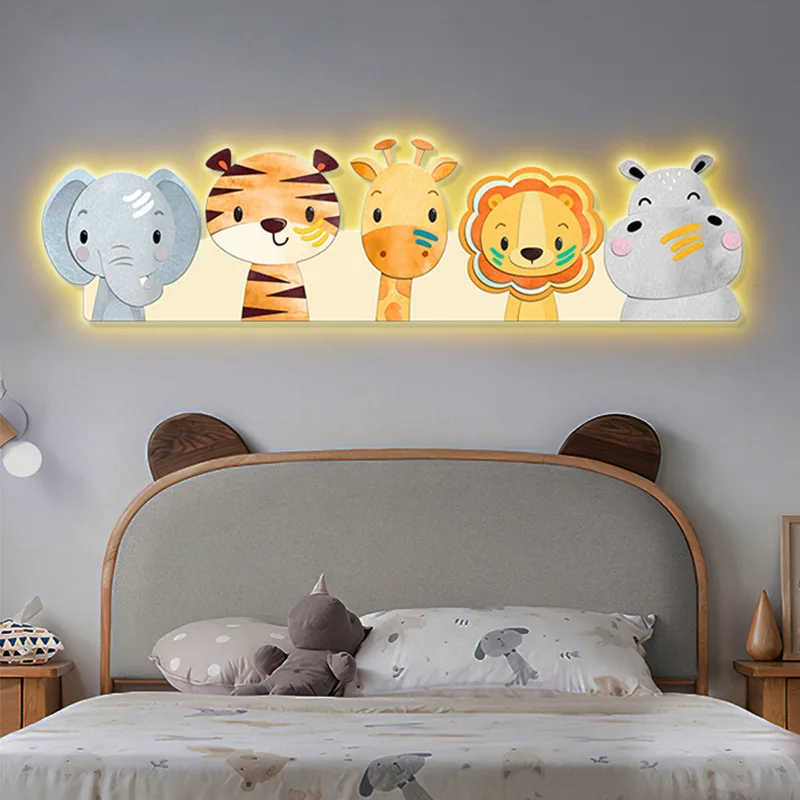 

LED Lighting Light Painting Children's Room Anime Bedroom Bedside Modern Light Living Room Decorative Painting Restaurant