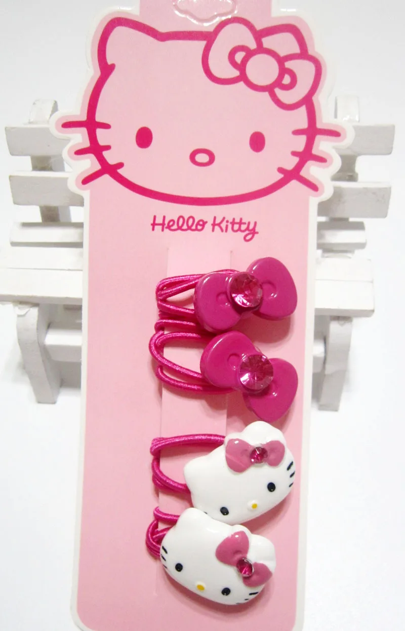 Новинка заколка для волос Sanrio hello kitty детская с милым бантом боковой зажим
