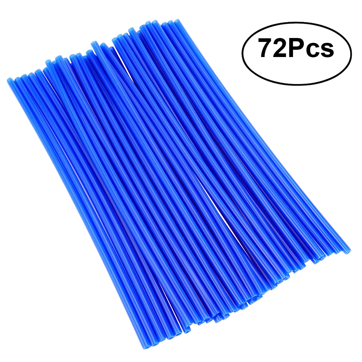 

72pcs Spoke Skins Covers Motorcycle Motocross Bike Off-Road Wheel Rim Spoke Wraps Decor Protector Kit (Blue)