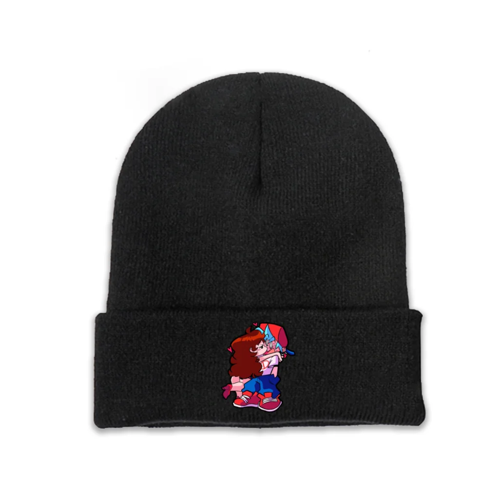 

Friday Night Funkin Daddy Game Skullies Beanies Caps Kiss Knitted Winter Warm Bonnet Hats Unisex Ski Cap