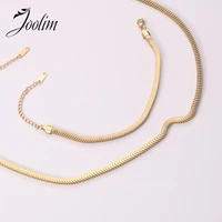 joolim jewelry wholesale tarnish free fashion dainty fish scale chain bracelet trendy for women waterproof gold jewelry