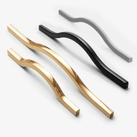 line shape handle furniture armoire real gold handles drawer black knobs kitchen pulls bathroom cabinet hardware accessories