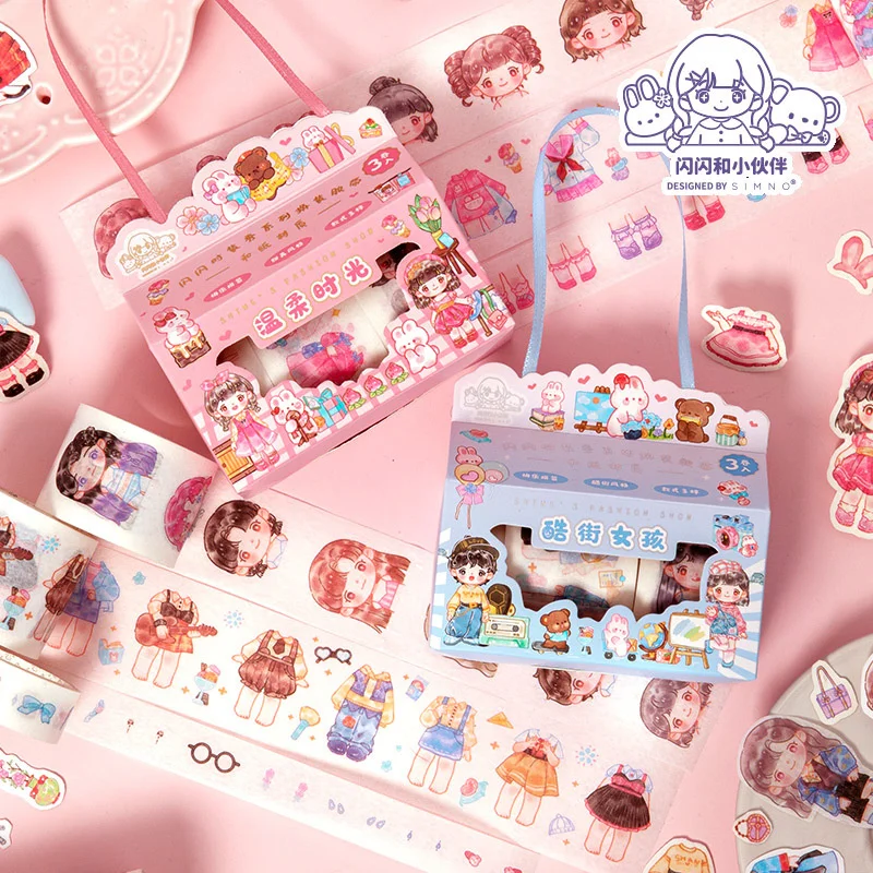 

Kawaii Daily Masking Washi Tape Decorative Adhesive Diy Notebook Scrapbooking Sticker Label Stationery Adhesive Tape New