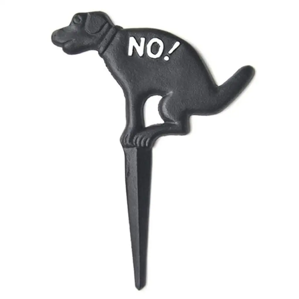 

No Pooping Yard Sign Adornment Home Small Cast Iron Lawn Decors DIY Scene Layout Garden Decoration Yard Ornament