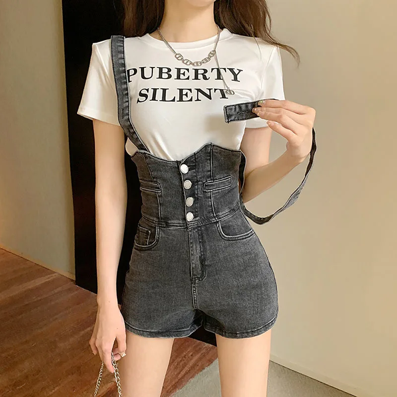 

Джинсовые шорты на пуговицах с завышенной талией, летние сексуальные джинсовые шорты на шнуровке, женские облегающие эластичные комбинезоны, шикарные шорты