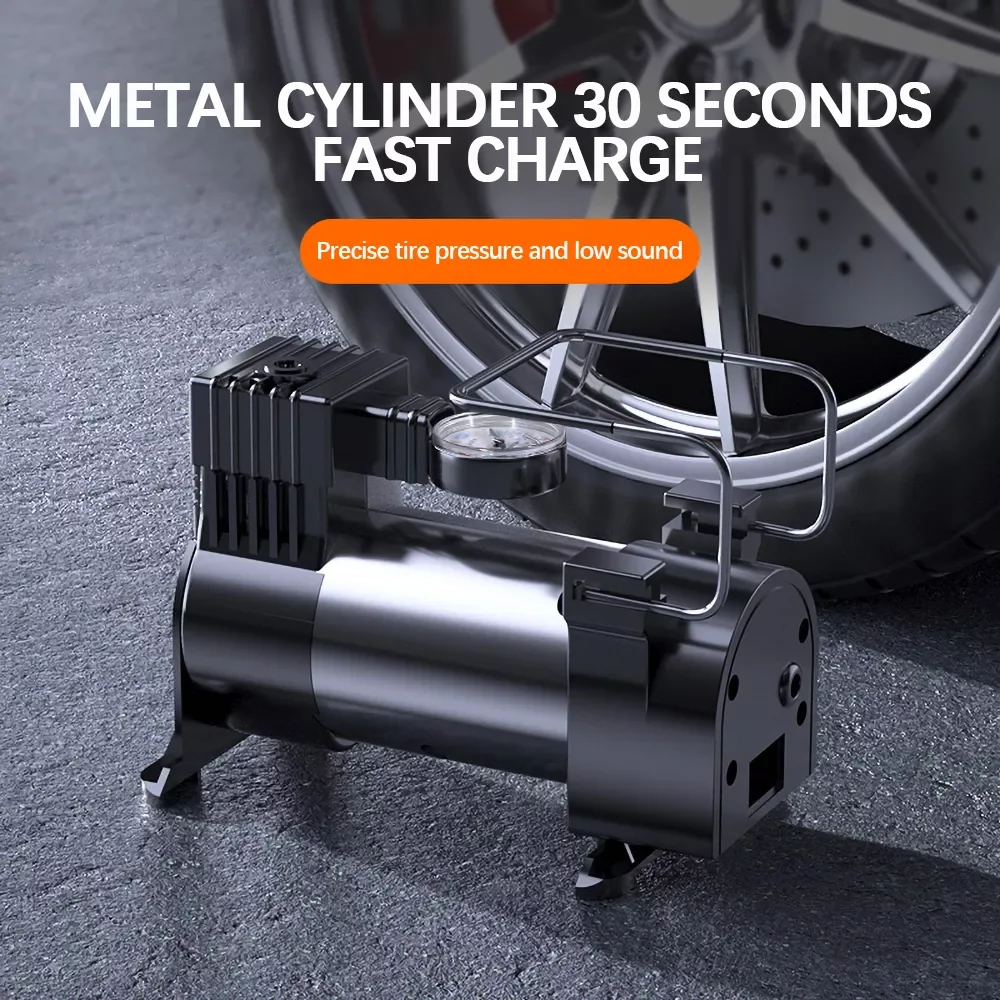 

12V DC Air Compressor 100PSI Tire Inflator Portable Air Pump Auto Tire Pump with Digital Pressure Gauge for Car Bicycle Balloon